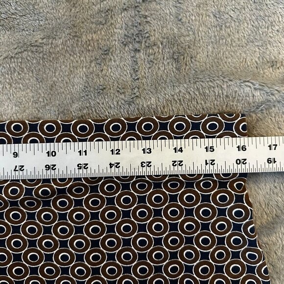 Boden Pleated Knit Stretch Pull On Skirt Women's size 14 Brown Blue Geometric - Picture 4 of 6